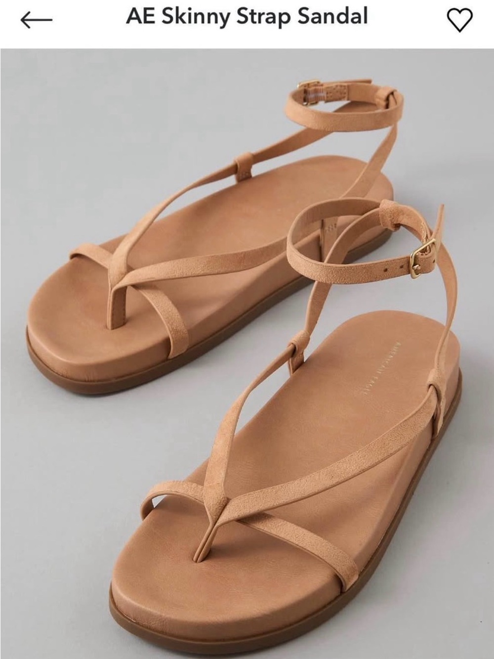 American Eagle Outfitters Ankle-Strap Skinny Sandal - Tan